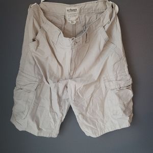 Mens UP Urban Pipeline Cargo Shorts SIZE 36 Beige Tan Khaki 100% cotton
